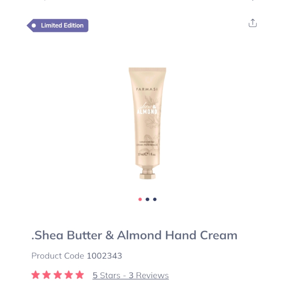 Farmasi Limited Edition Hand Cream